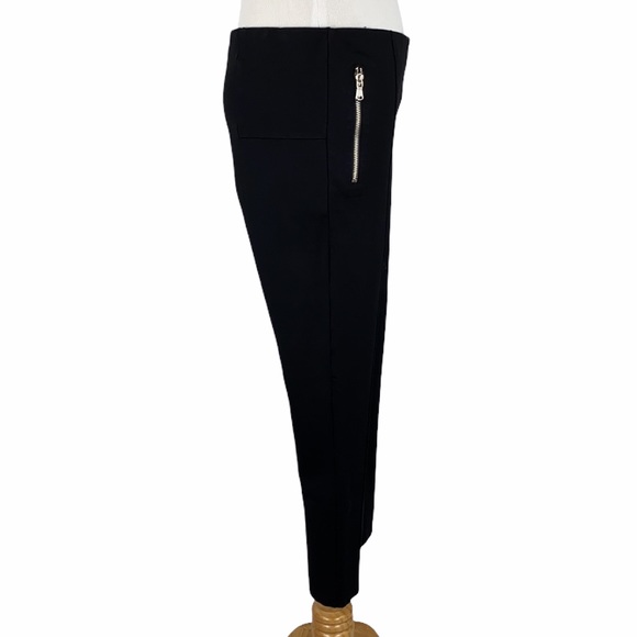 Zara Basic Black Zipper Detail Knit Leggings - Picture 7 of 16